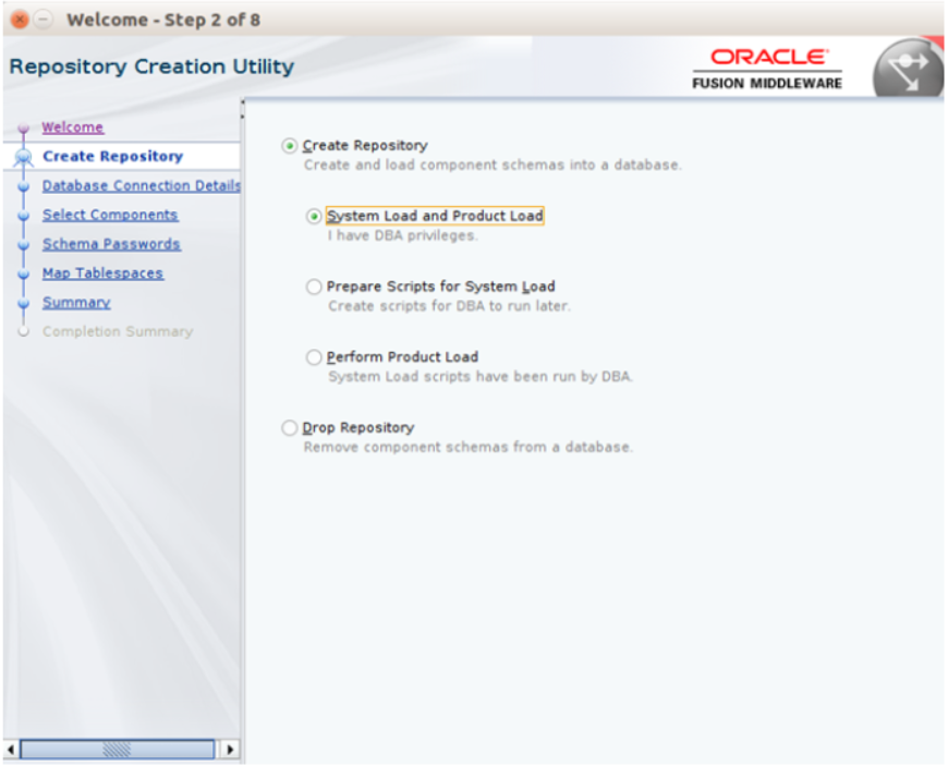 select the Create Repository option